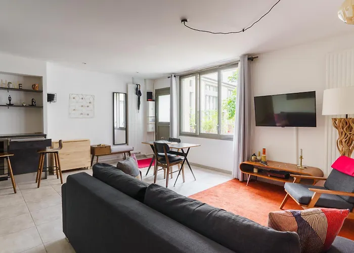 Lägenhet Bright And Airy 1bd Quartier De La Gare